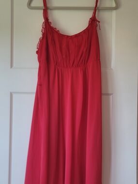 Artemis Design Co. Red Lace-Trim Nightgown